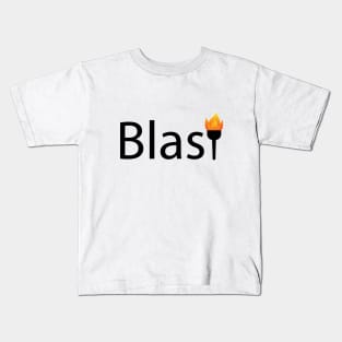 Blast blasting typography design Kids T-Shirt